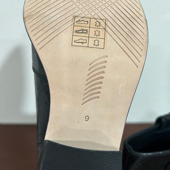 PAIGE Piper Black Leather Western / Moto Zipper Detail Booties Boots Size 9 - Picture 13 of 15